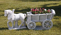 Садовая фигурка Carretto con cavallo