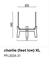 Кашпо CHARLIE на низкой подставке Rough