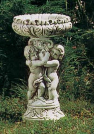 Садовая фигурка Putti con fioriera media Italgarden Италия, материал композитный мрамор