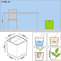 Кашпо CUBE Premium