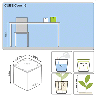 Кашпо CUBE Color