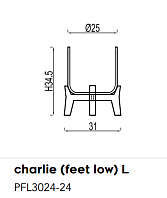 Кашпо CHARLIE на низкой подставке Rough